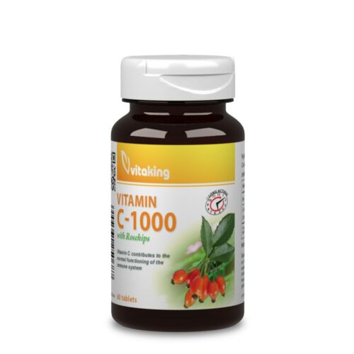 Vitaking C-vitamin TR 1000mg csipkebogyóval, folyamatos felszívódású, 60db
