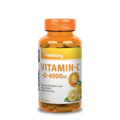 Vitaking C-vitamin 1000 + D-4000 komplex, 90db